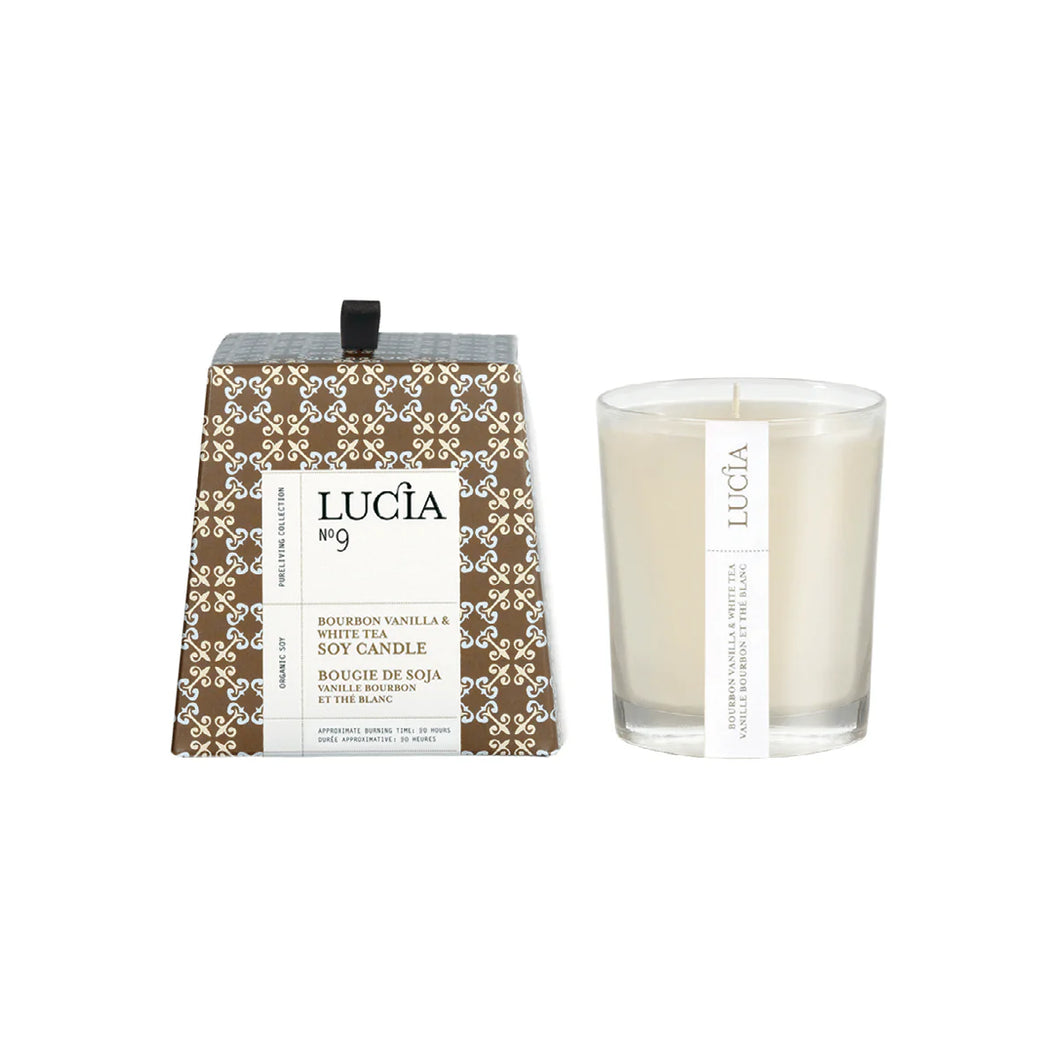 Bourbon Vanilla & White Tea Soy Votive Candle | Lucia