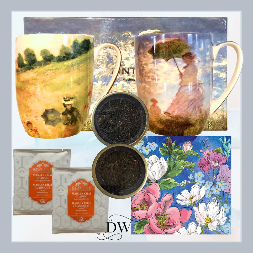 Monet Scenes with Women Mugs Gift Box