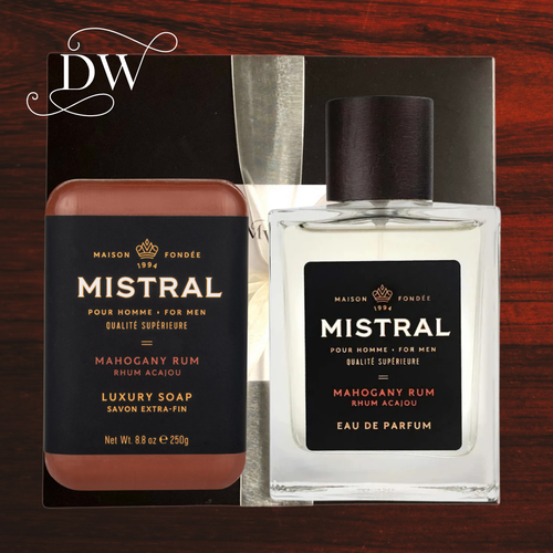 Mahogany Rum Cologne & Soap Gift Set | Mistral | Dream Weaver Canada 1