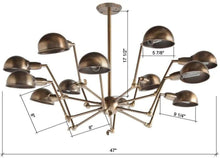 Charger l'image dans la galerie, Mercana Ursidae 12-Light Sputnik Chandelier | Antique Brass | Store Display 5
