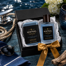 Load image into Gallery viewer, Mistral Cedarwood Marine Cologne &amp; Soap Gift Box dw
