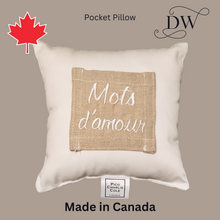 Charger l&#39;image dans la galerie, Mots d&#39;Amour Pocket Pillow
