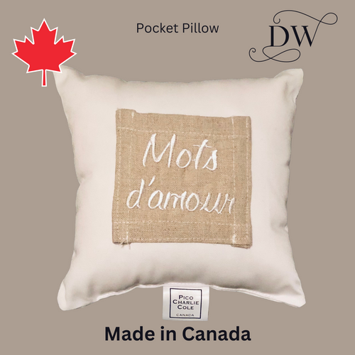 Mots d'Amour Pocket Pillow