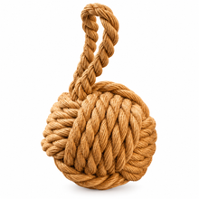 Load image into Gallery viewer, Nautical Rope Ball Doorstop – Rustic Coastal &amp; Cottage Décor 2
