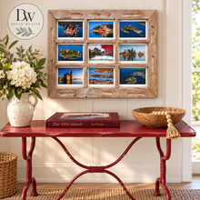 Load image into Gallery viewer, One-of-a-Kind Ian Coristine Thousand Islands Collage | 9 Photographs in Rustic Wood Frame
