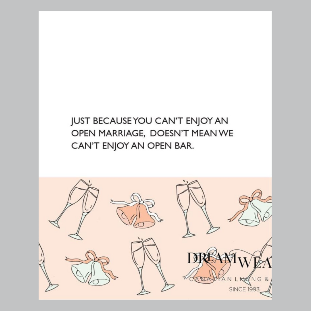 Open Bar Wedding Card | Boo To You