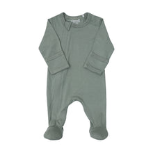 Load image into Gallery viewer, Modal Baby Footie | Sage Green | 3 months
