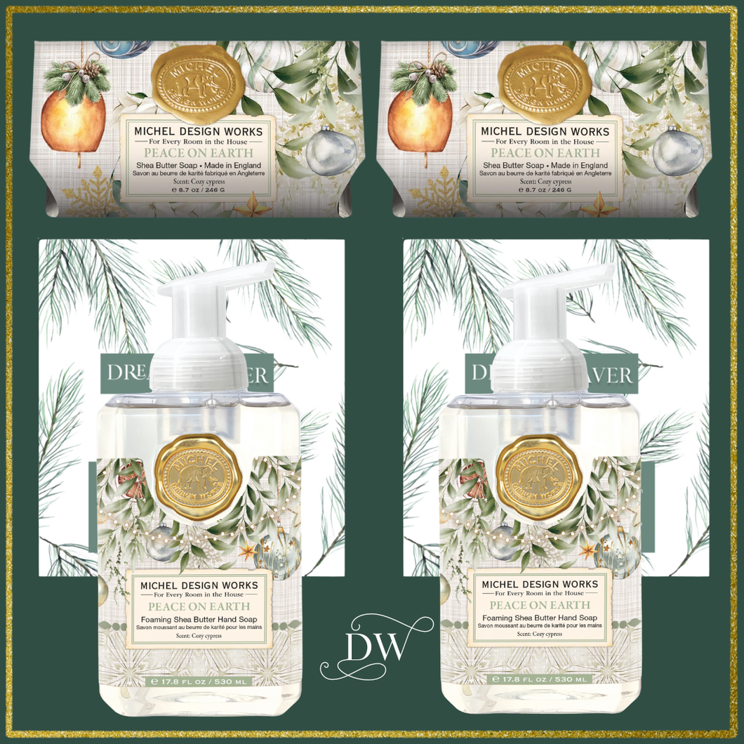 Peace on Earth Soap Bundle | Michel Design Works gold frame