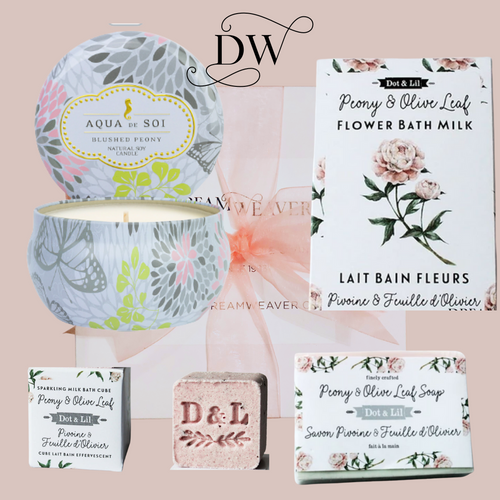 Peony and Olive Leaf Spa Day Gift Box