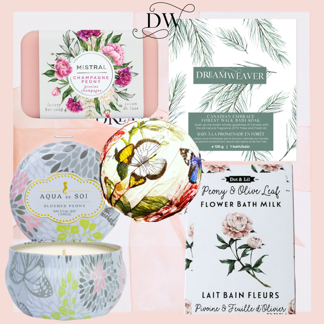Peony Spa Day Gift Box | Dream Weaver Canada 1