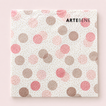 Load image into Gallery viewer, Pink, Blush and Grey Polka Dot Luncheon Napkin

