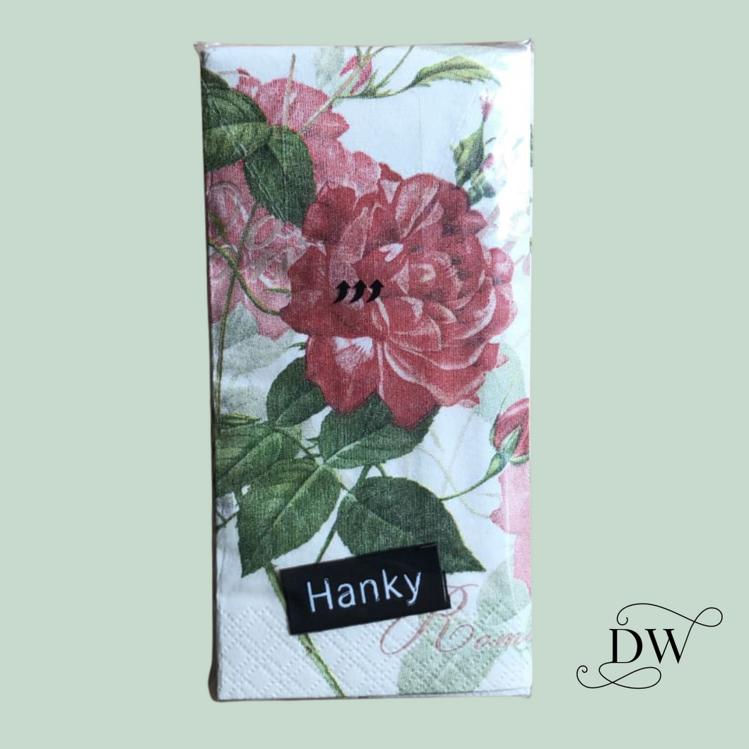 Pink Roses Hanky