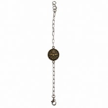 Load image into Gallery viewer, RCAF Crown &amp; Wing Vintage Canadian Button Sterling Silver Bracelet
