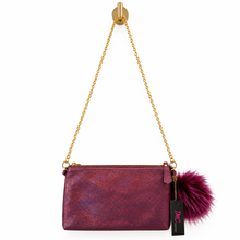 Charger l'image dans la galerie, Rainbow Glitter Crossbody Clutch – Plum Vegan Handbag back

