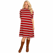 Load image into Gallery viewer, Red Striped Dress | Meemoza 1
