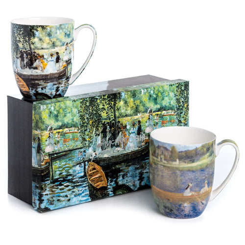 Renoir Boating Scene Set of 2 Mugs | Dream Weaver Canada