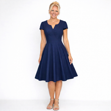 Load image into Gallery viewer, Retro Navy Swing Dress | Dream Weaver Canada

