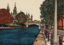 Charger l&#39;image dans la galerie, Canal Rideau, Ottawa en été | Impression sur toile 24x36&quot; | Renée Bovet
