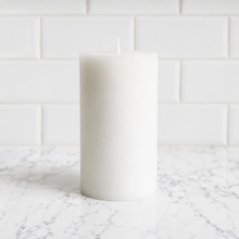 Load image into Gallery viewer, Rustic White Pillar Candle | 3x3" Unscented
