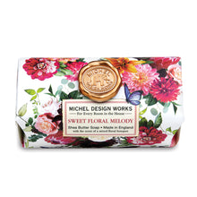 Load image into Gallery viewer, Sweet Floral Melody Large Bath Soap Bar | Michel Design Works
