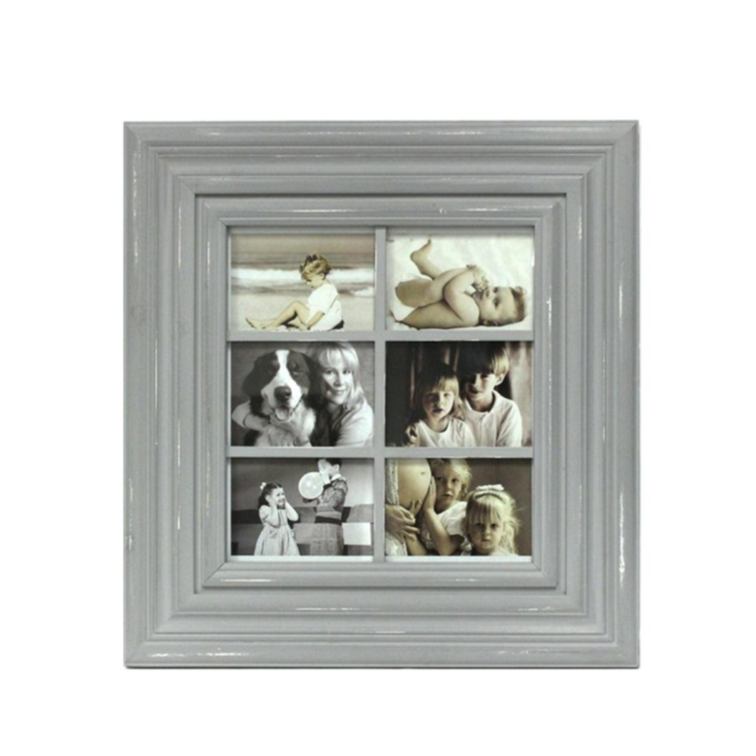 Picture Frame | Grey 6 Pane Collage Wood