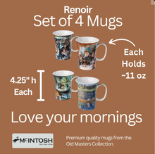Load image into Gallery viewer, Renoir Set of 4 Mugs — McIntosh Masters Collection | Dream Weaver Canada
