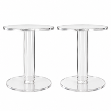 Charger l'image dans la galerie, Set of 2 Clear Acrylic Pedestal Display Risers – 8" High
