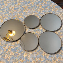 Charger l'image dans la galerie, Set_of_5_Vintage_Mirror_Display_Plates_3_Sizes_Pedestal_Feet_1
