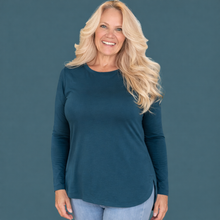 Load image into Gallery viewer, Bamboo Long Sleeve Tee | Teal | Terrera
