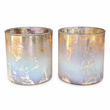 Charger l'image dans la galerie, Smoky Iridescent Mercury Glass Candle Holders – 3" | Set of 2 - 2
