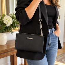 Charger l'image dans la galerie, Steve Madden Black Crossbody Wallet Bag – Pre-Loved DW
