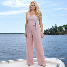 Charger l'image dans la galerie, Strappy Maxi Pleated Jumpsuit | Blush Pink 3
