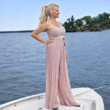 Charger l'image dans la galerie, Strappy Maxi Pleated Jumpsuit | Blush Pink 4
