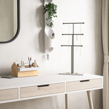 Charger l'image dans la galerie, Umbra Trigem 3-Tier Jewelry Stand – White &amp; Nickel LF
