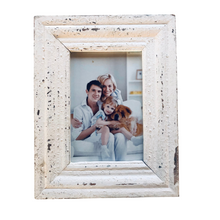 Load image into Gallery viewer, Picture Frame 4x6 Distressed Antique White Wood Frame
