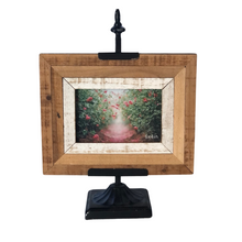 Charger l&#39;image dans la galerie, Picture Frame 6x4 Distressed Wood Frame in Metal Stand
