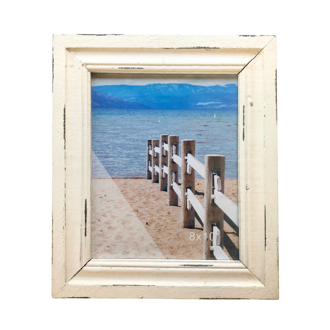 Picture Frame 8x10 Antique White Wood Frame