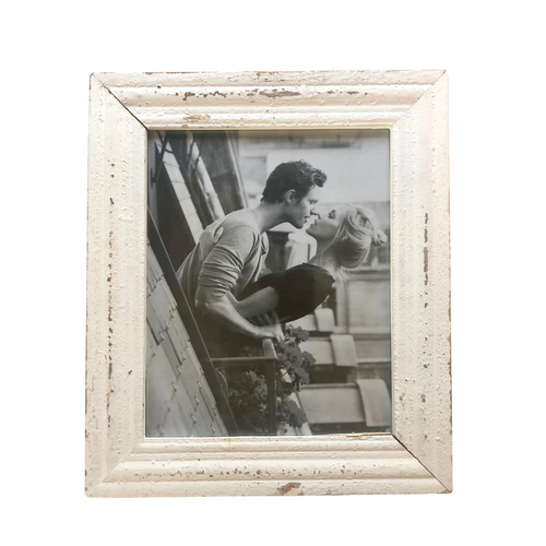 Picture Frame 8x10 Distressed Antique White Wood Frame