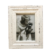 Load image into Gallery viewer, Picture Frame 5x7 Distressed Antique White Wood Frame
