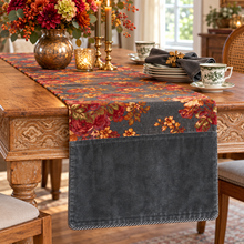 Load image into Gallery viewer, Victorian Rose Velvet Table Runner | April Cornell
