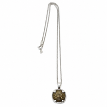 Load image into Gallery viewer,  Vintage Canadian Military Crown Button Necklace – Sterling Silverwhole
