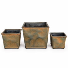 Load image into Gallery viewer, Vintage French Country Dragonfly Ceramic Planters | Set of 3 back
