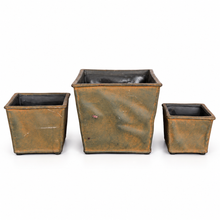 Load image into Gallery viewer, Vintage French Country Dragonfly Ceramic Planters | Set of 3 side 2
