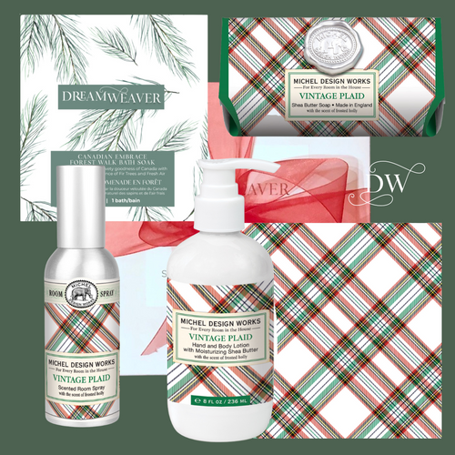 Vintage Plaid Gift Box | Michel Design Works | Dream Weaver Canada
