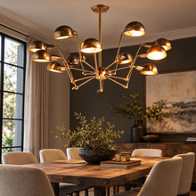 Charger l'image dans la galerie, Mercana Ursidae 12-Light Sputnik Chandelier | Antique Brass | Store Display
