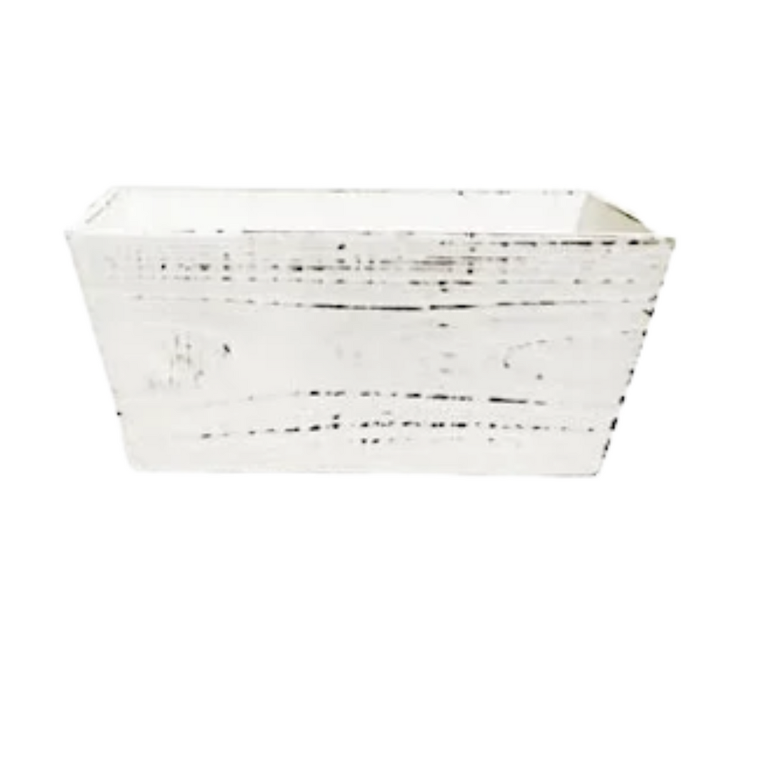 White Wash Wood Crate | Dream Weaver Canada