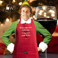 Charger l&#39;image dans la galerie, Wine Improves With Age. I improve With Wine. Apron | Grimm
