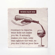 Charger l&#39;image dans la galerie, Wine Facts | Wine Makes you Lean | Ceramic Coaster Dream Weaver Canada
