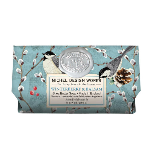Winterberry & Balsam Large Bath Soap Bar | Michel Design Works