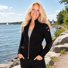 Load image into Gallery viewer, Women's Black Full Zip Cardigan | Made in Canada | Red Canoe DW 4
